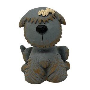 Blossom Bucket Sheepdog Dog Figurine B. Lloyd Sprocket Fluffy Puppy Decor